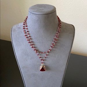 Garnet colored necklace